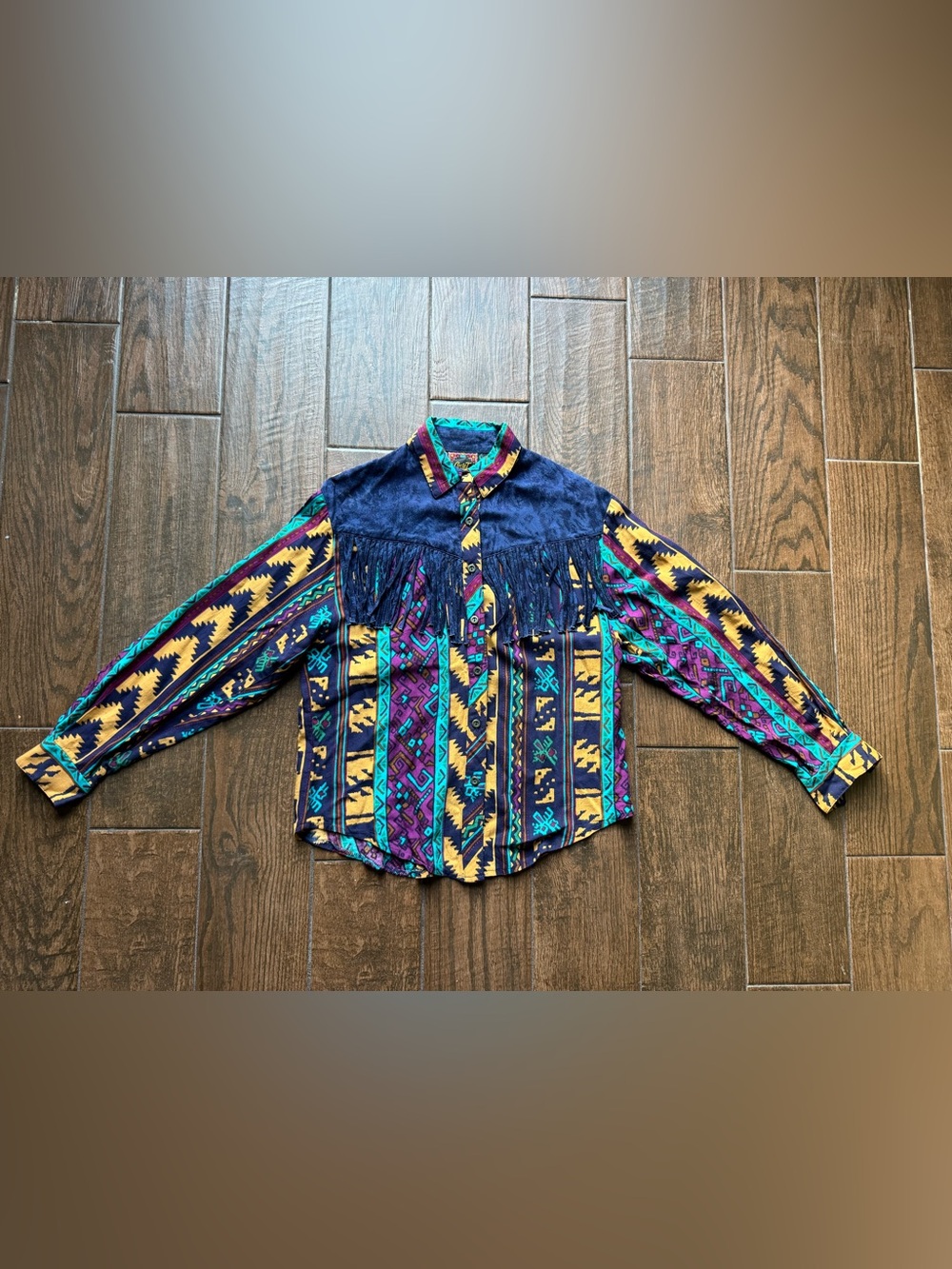 Vintage 90s  Circle T Mountain Western Button Up Shirt  Small